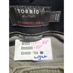 Torrid  Crop Bombshell Skinny‎ Jeans Super Soft Stretch Light Olive Size 10 Photo 2