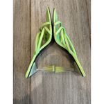 Charles and Keith  Mules Women 37 Green Strappy Transparent Heel Trendy Chic Sandal Photo 8