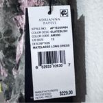 Adrianna Papell NWT  Slate Blush Floral Matelasse Long Dress Formal Gown - 12 Photo 6