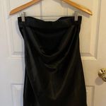 Strapless satin black Dress Photo 4