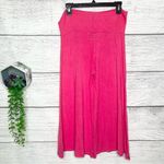 Made By Johnny Pink High Waist Wide Leg Palazzo Culotte Capri Pants Size Medium Photo 5