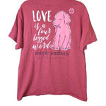 Simply Southern  T-Shirt Love Is A Four‎ Legged Word Burgandy Red Size small Photo 0