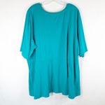 Jessica London Jessica London Plus Size 30 32 Blouse Peplum Top Green Short Sleeve Stretch 244 Photo 2