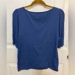 Carlisle Collection Blue short sleeve blouse with accordion sleeves Size XL Photo 5