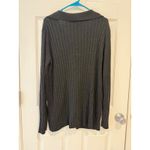 H&M  Ribbed Knit Cardigan Sweater Collared Button Front‎ Gray Medium Photo 5