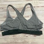 Aerie  Sports Bra Criss Cross Strap Size Medium Green White Striped Athleisure Photo 1