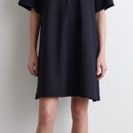 COS  Jersey Polo Mini Dress Navy Blue Minimalist Contemporary Academia Photo 0