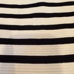 Talbots  Petites Striped Bodice Fit And Flare Black And White Dress Medium Photo 8