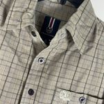 Phat Farm Men's Vintage Y2K Short Sleeve Tan Plaid Button Down Shirt Size XL EUC Photo 1