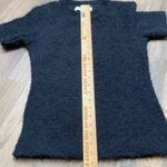 ZARA Collection Women’s Black Crew Neck Eyelash Short Sleeve Sweater Size Small Photo 4
