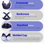 COCOPEAR Women's Elegant Crossover One Piece Swimdress Floral Skirted Sw… Black Size 3X Photo 1