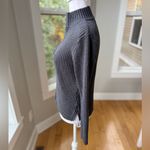 Vintage St. John’s Bay Charcoal Gray Ribbed Cotton Quarter Zip Mockneck Sweater Photo 2