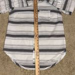 Matilda Jane  textured gray white‎ striped button down shirt size S Photo 7