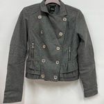 EXPRESS  xs wool blend Grey Peplum Peacoat Photo 0