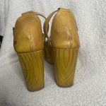 Bed Stu Alba Wood Platform Sandal Leather Yellow Lemon Dip Dye 9 Photo 4