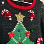 United States Sweaters Chunky Cozy Fuzzy Ugly Christmas Sweater Size Small Candy Cane Photo 4