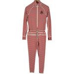 Airblaster Women's Classic Ninja Suit Red & White Striped Hooded Jumpsuit XS Photo 1