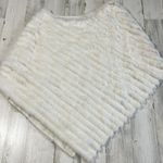 Metric Knits 100% Rabbit Fur Poncho Size M/L White Size M Photo 1