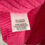 Gibson Nordstrom Bright Pink Ribbed Off the Shoulder Sweater Size Large NEW Photo 9