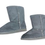 Women's Grey Warm Faux Suede Fur Lined Mid Photo 0