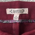 Nanette Lepore  Pant Women's Wide Leg Full Length Crepe in Burgundy size 8 Photo 5