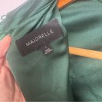 Majorelle bristol Green Satin Long Sleeve ruched dress Photo 5