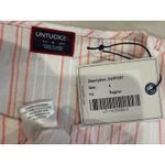 NEW Untuckit Tunic Top Women 4 Durfort Stripe 100% Cotton Preppy Travel Vacation Pink Photo 2