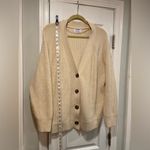 Old Navy Size 2X Cream Ribbed Knit Long Sleeve V Neck Button Front Cardigan Photo 4