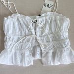 ZARA  White Embroidered Top Photo 2