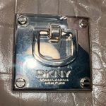 DKNY  Croc Embossed Leather Adjustable Woven Chain Tote Photo 4