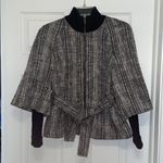 Trina Turk Black & White Tweed Dickens Jacket Photo 2