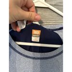 Lucy Tech M Workout Pullover Shirt Yoga Run Long Sleeve Top Ruching Keyhole Vent Blue Size M Photo 1