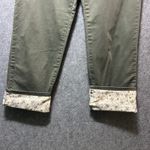 Natural Reflections Flannel Lined Chino Pants Olive Green Cotton Women's 8 Warm Photo 1