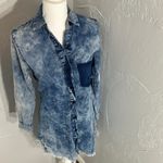 Thrill Blue Denim Long Sleeve Dress Photo 5