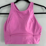 Lululemon Free To Be Serene Bra High Neck Long Line Magenta Glow 6 Photo 0