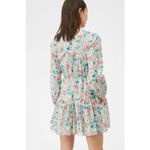 Rebecca Taylor La Vie  Long Sleeve Paint Garden Dress in Blue L $295 Photo 14