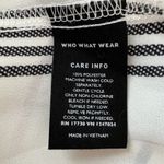 Who What Wear  Shirt Womens Extra Small White Black Red Stripe Blouse Office Work Photo 7