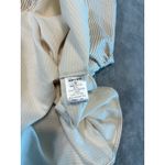 Aureum the Label Puff Sleeve Collared Mini Dress Neutral Beige Ruffle Small Tan Photo 5