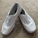 Vans White & Gray Checkerboard Shoes Lace Up Low Tops Women's Size 9.5 Photo 0