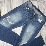 Kancan Distressed High Rise Straight Leg Jeans Blue Size 10 Photo 0