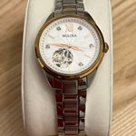 Bulova  Diamond Rare Ladies Automatic Watch Sutton Two-Tone Rose-Gold Bracelet Photo 3