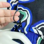 Chico's  Travelers Blue Black Midi Dress Women Size 0 4/6 Jersey Waist Band Dress Photo 5