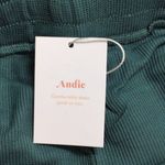 ANDIE NWT  The Wide Leg Pant Fern Green Drawstring Waffle Knit Comfort L Photo 7