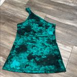 Lululemon  One Shoulder Tank Clouded Dreams Cosmic Teal Multi / Black size 4 Photo 2