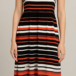 Spense Sleeveless Striped Maxi Dress White Size M Photo 0