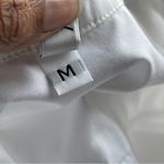 Adam Selman  | White Pearl Embellished Cropped Tie Front Button Down Blouse Sz M Photo 10