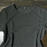 SheIn  Curve Black Short Sleeve Scallop Trim Dress Photo 1