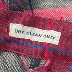 Vtg Charlotte Ford Sz 10 Pleated Skirt Plaid Wool Reversible Midi Academia Red Photo 5