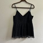 Club Monaco NEW Peplum Cami Chemise Tank Black Caviar Size Large Minimalist Photo 2