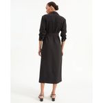 Veronica Beard NWT  Jaden Shirtdress Size 6 Black with Gold Button Detail Photo 4